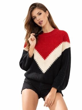 Anthropologie Bishop + Young Anthem Oversized Knit Sweater in Black Size S NWOT